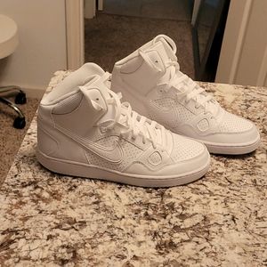 High top all white air force 1